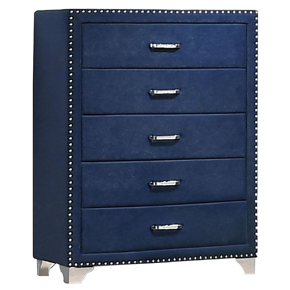 5 Drawer Bedroom Chest With Crystal Pulls