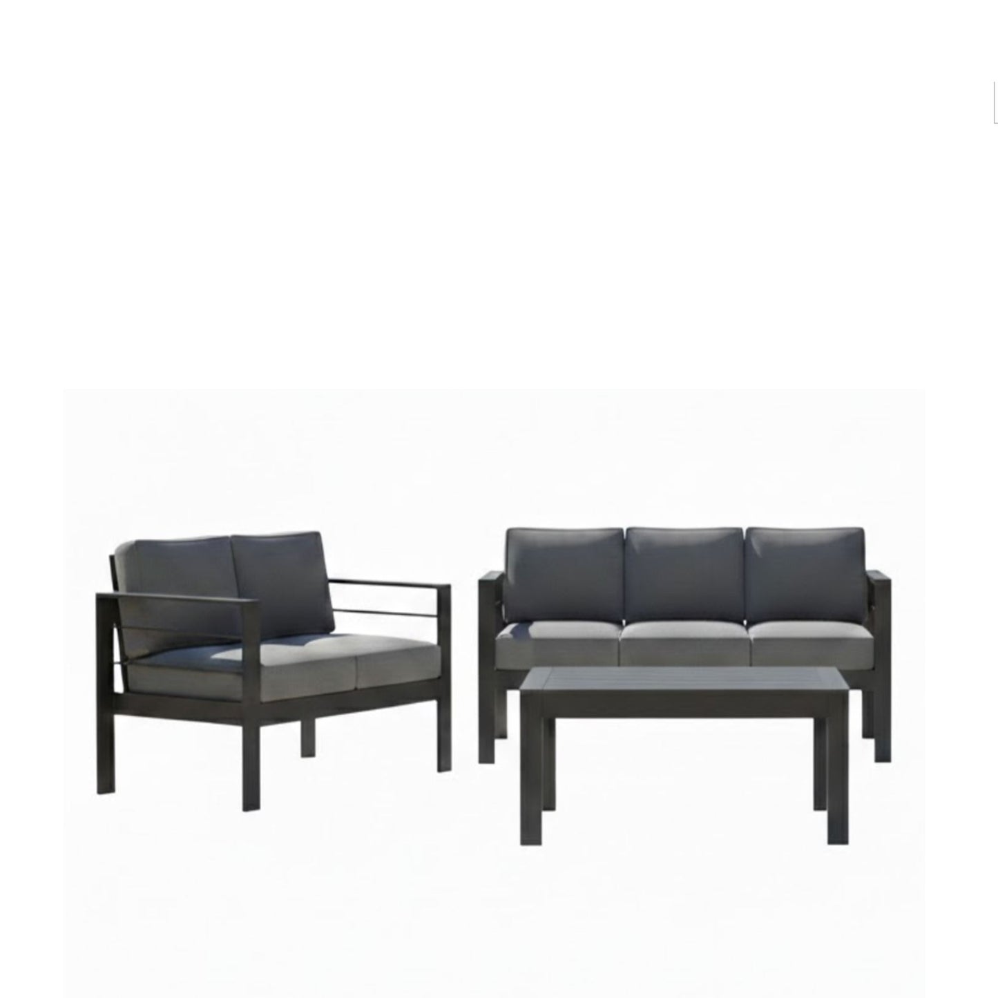 Outdoor Patio Set, All-Weather With Thick Cushions