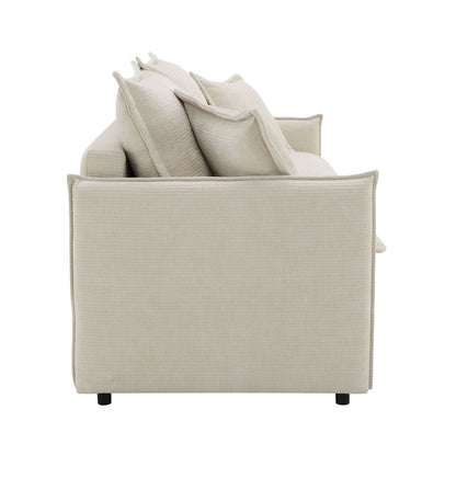 Elisea - Sleeper Sectional Sofa With 2 Toss Pillows - Beige