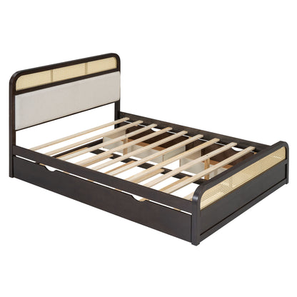 Platform Bed With Trundle And 2 Drawers