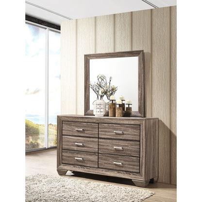 Holmgren - 6 Drawer Dresser With Mirror - Taupe