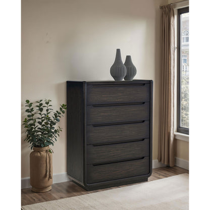 Bangor - 5 Drawer Bedroom Chest - Black