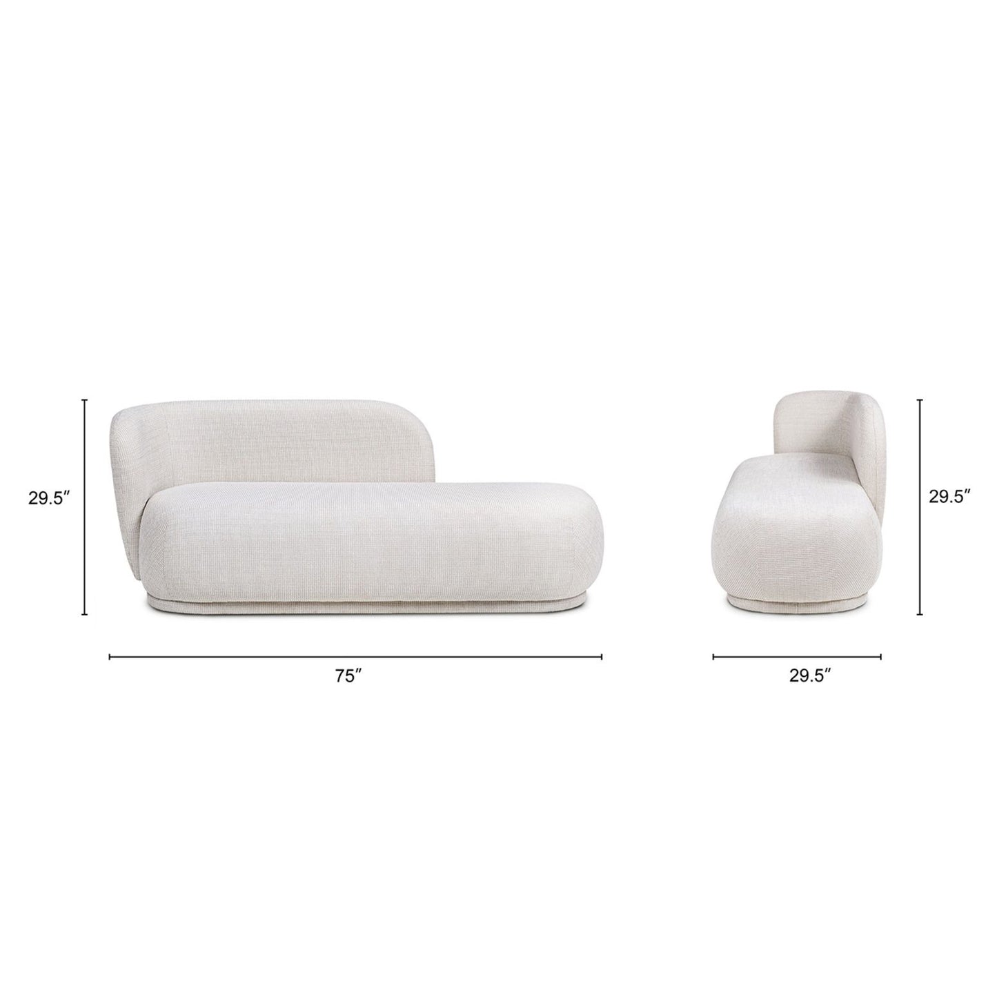 Aire - RAF Modern Rounded Chaise Lounge
