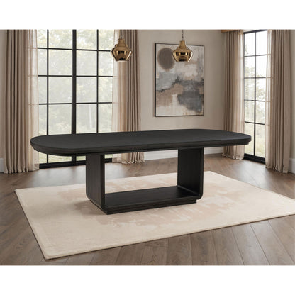 Bangor - Extension Dining Table With Pedestal Base - Black