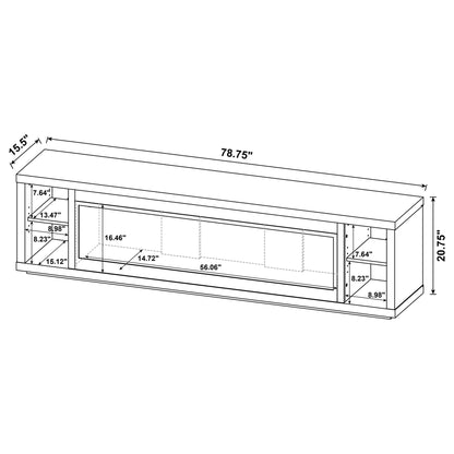 Joselyn - Fireplace TV Stand With Flame Visualizer - Black