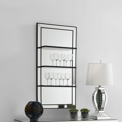 Cardinal - 3 Shelf Wall Mirror - Silver
