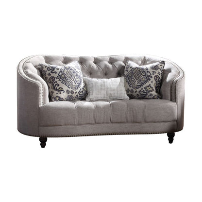 Saira - Loveseat - Light Gray Fabric