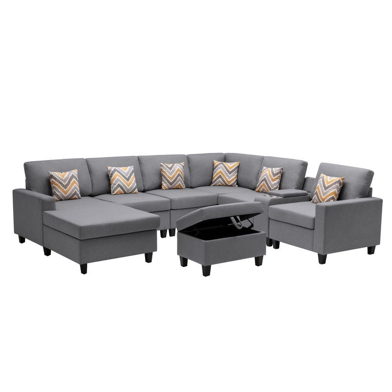 Nolan - 8 Piece Sectional Sofa With Interchangeable Legs