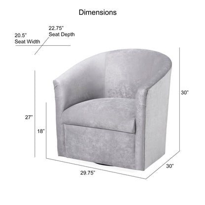 Eden - Swivel Chair With Microfiber Upholstery And Hardwood Frame