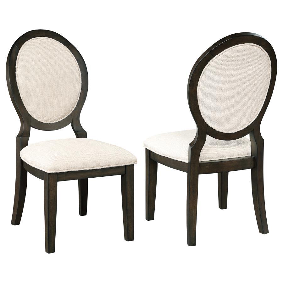 Twyla - Oval Back Dining Side Chair (Set of 2) - Dark Cocoa