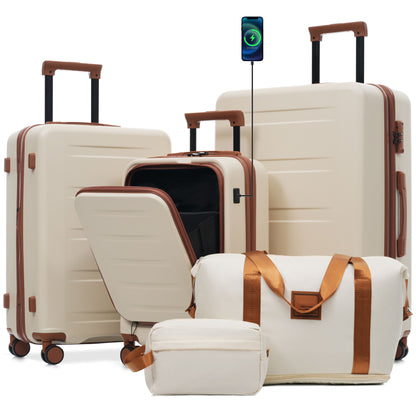 Hardside Luggage Set 5 Piece With Front Opening