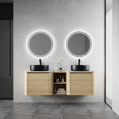 Mounted Bathroom Vanity With Art Sink, 1 Storage Shelf, Soft Close Door