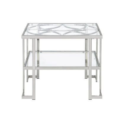 Kalan - End Table - Glass & Silver