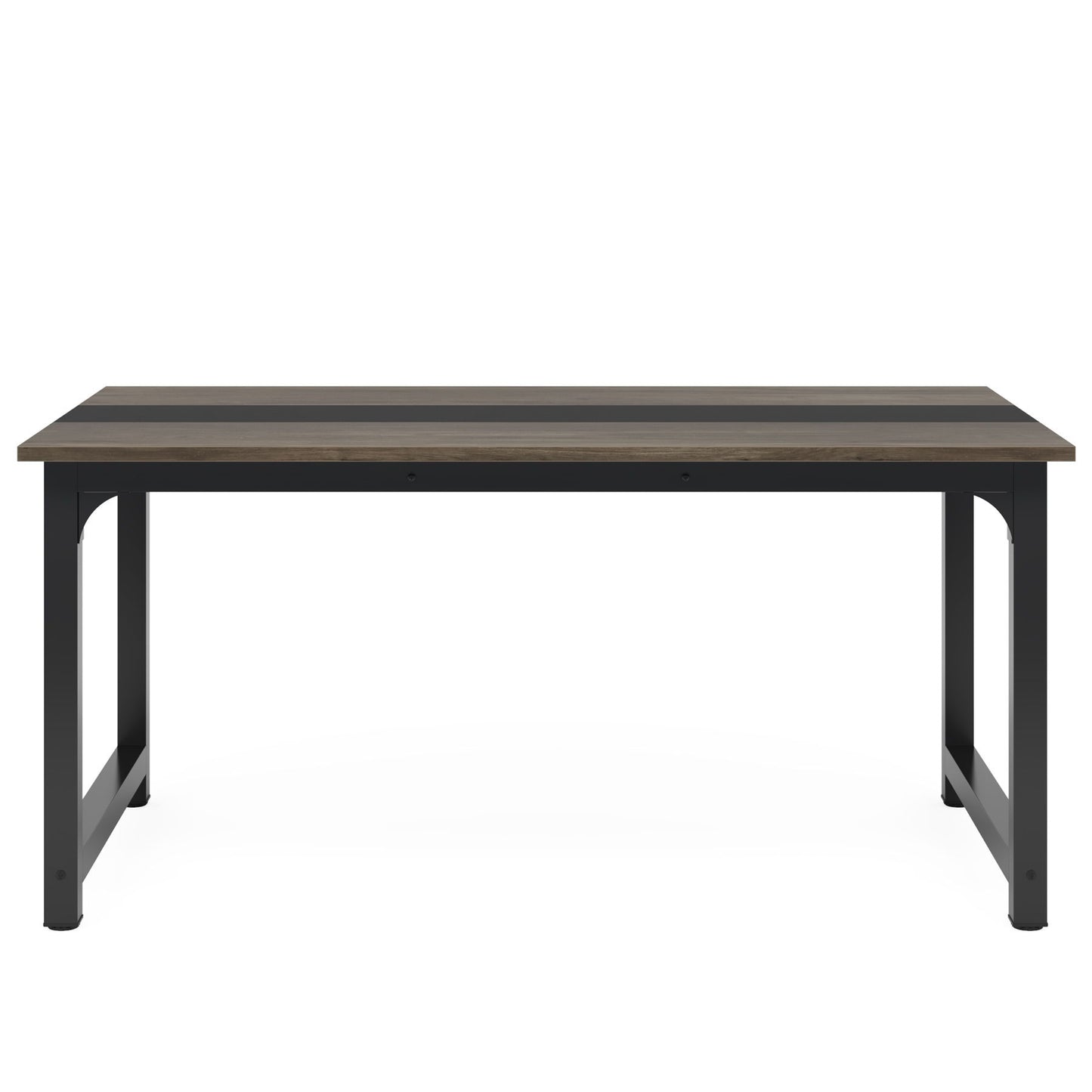 Large Computer Desk With Steel Frame For Home Office Workstation