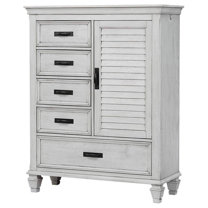 Lockeford - 5 Drawer Door Chest - White