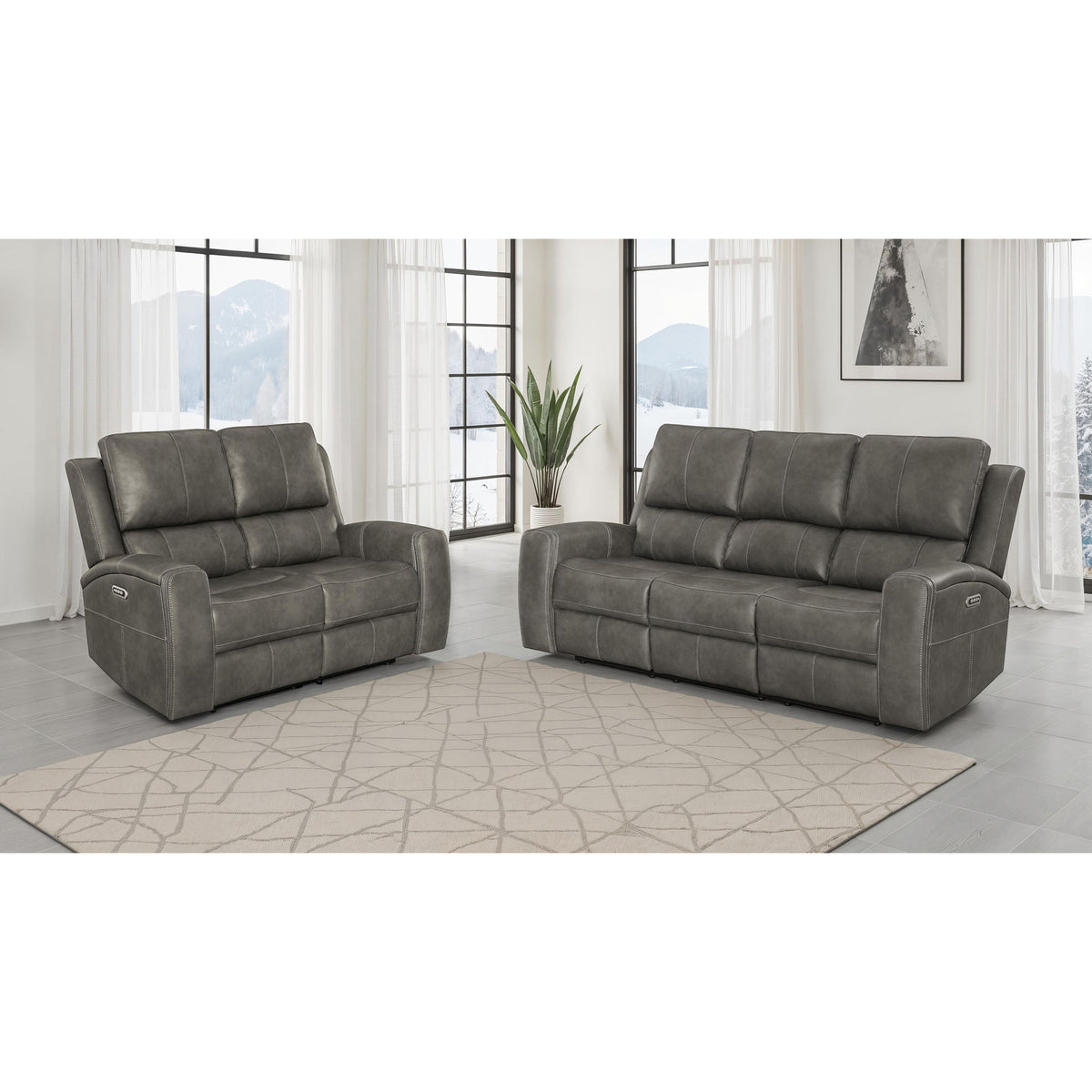 Boyce - Triple Power Reclining Sofa Set With Independent Headrest