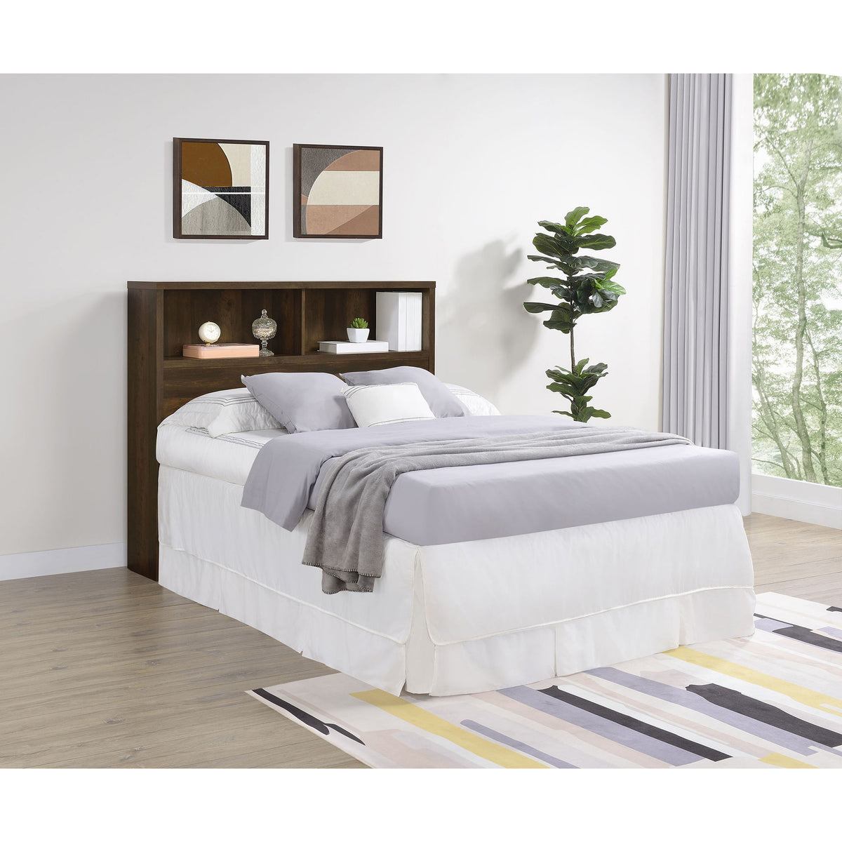 Geary - Bookcase Headboard With Open Cubbies