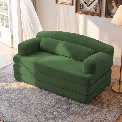 2 Seater Sofa Bed, Compact Foldable Floor Couch