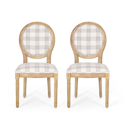 French Country Inspired Dining Chair With Iconic Round Backrest