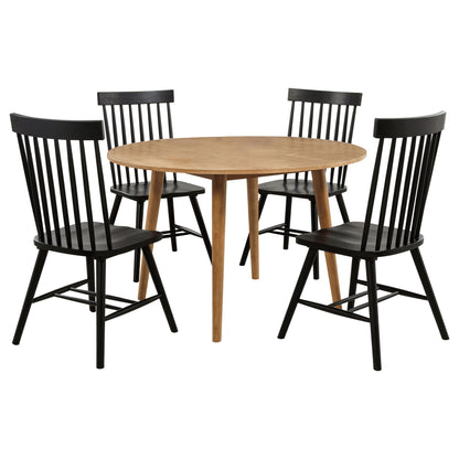 Finley - 5 Piece Dining Set With Round Table And Spindle Back Chairs