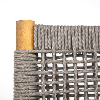 Outdoor 3 Pieces Acacia Wood Dining Set With Cushions