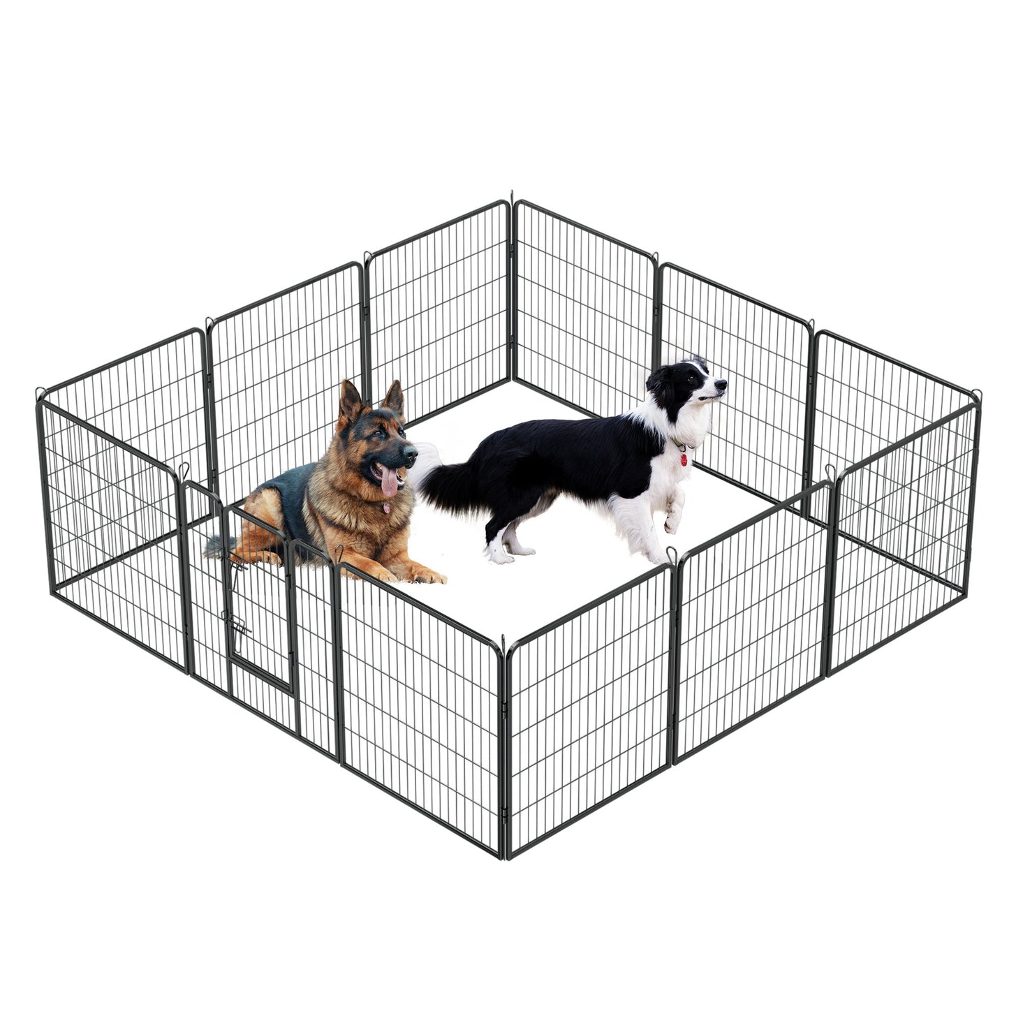 Dog Pens Outdoor Height Foldable Panels Heavy Duty Metal Portable Dog Playpen Indoor Anti Rust Exercise Dog Fence With Doors For Pets Play Pen For RV Camping Yard