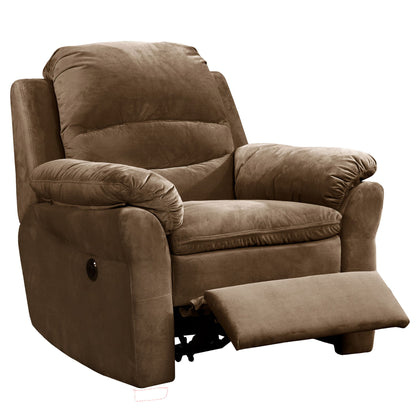 Electric Recliner Chair With USB Port And Gentle Lumbar Massage - Brown