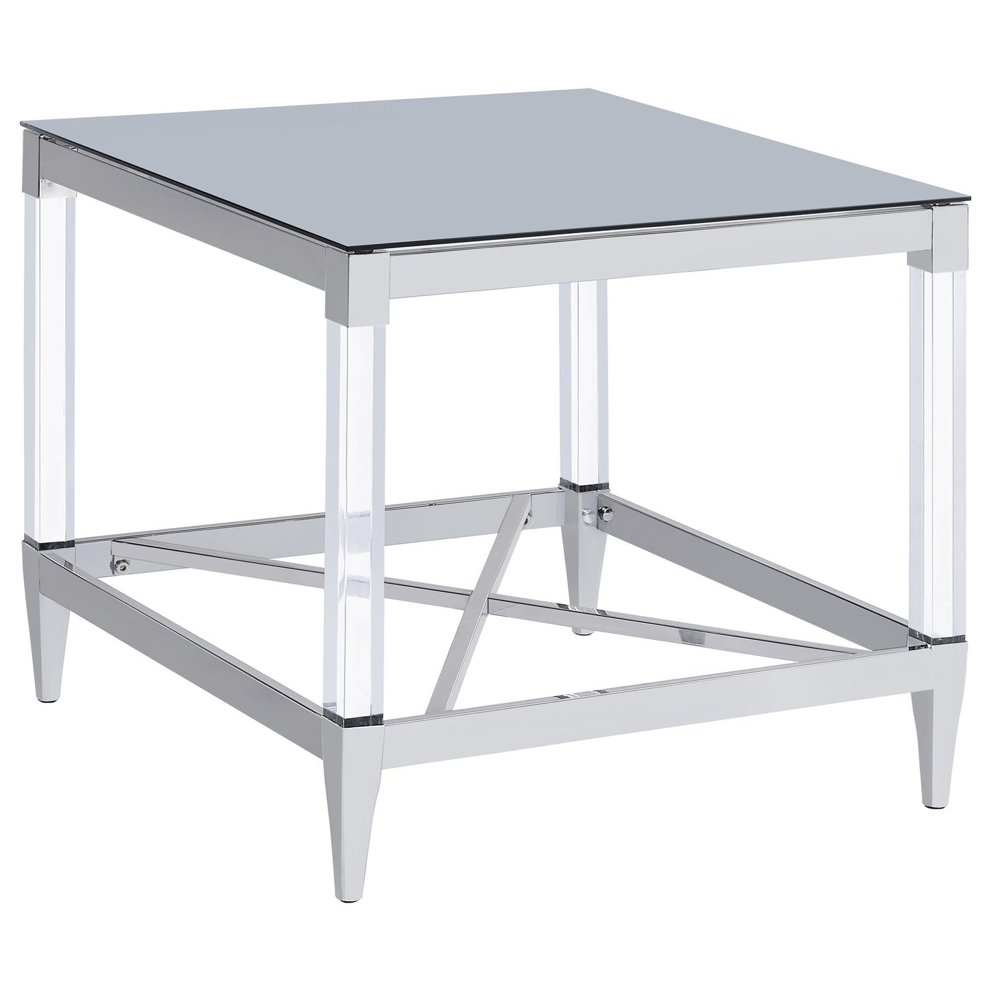 Wallingsford - 2 Piece Square Coffee And End Table Set - Chrome