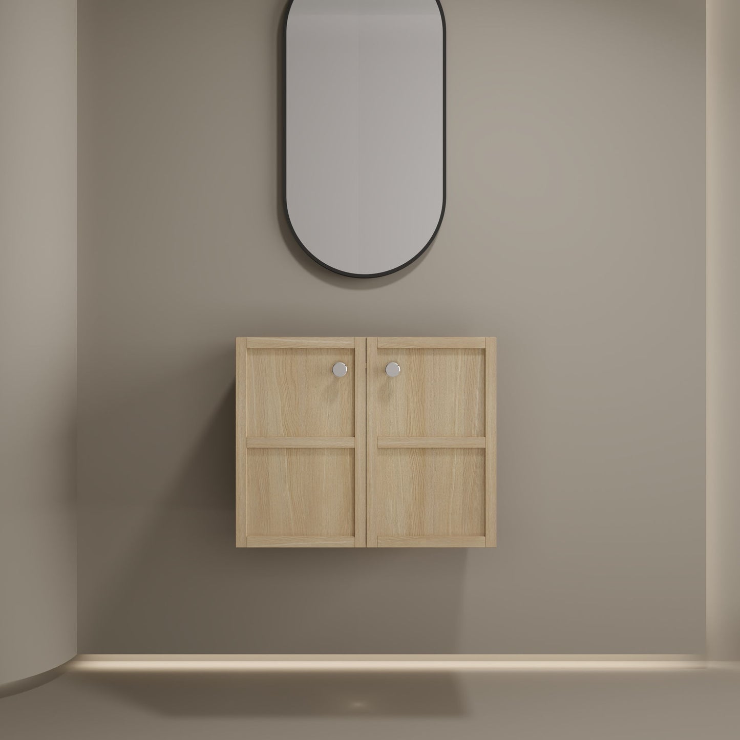 Modern Wall Mounted Bathroom Vanity With Soft Closing Doors