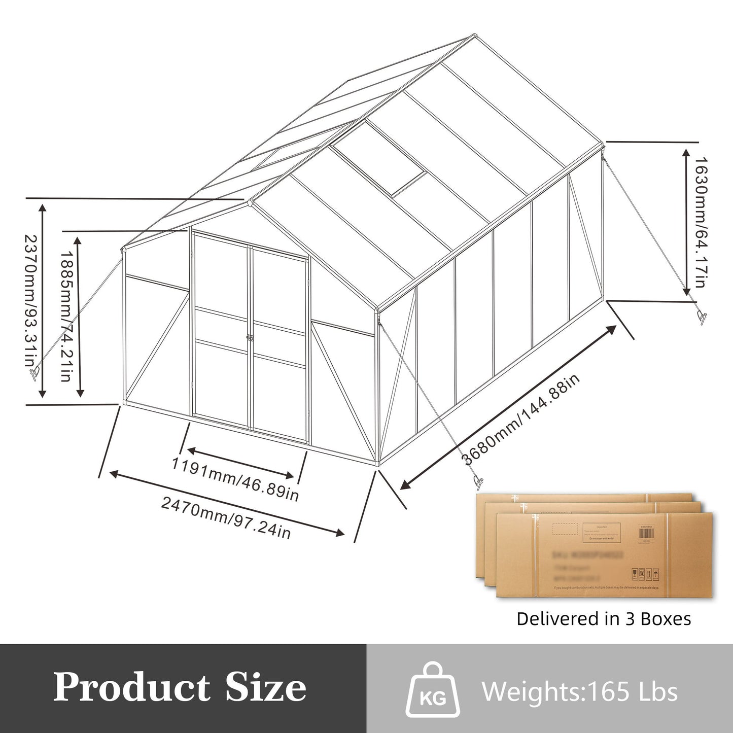 Gain Height Windproof house All Season Outdoor Garden Shelter