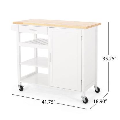 Contemporary Design Kitchen Cart With Wheels