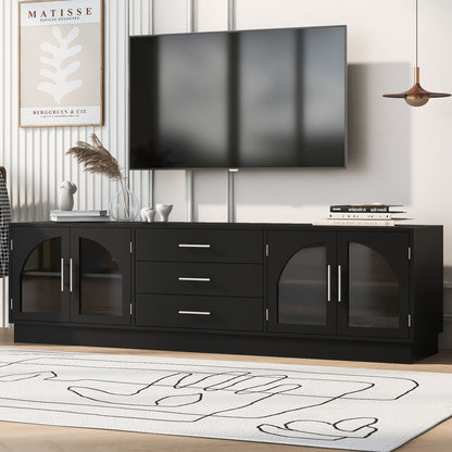 Modern Minimalist TV Stand, Entertainment Center Media Console Cabinet With Adjustable Shelves For Living Room