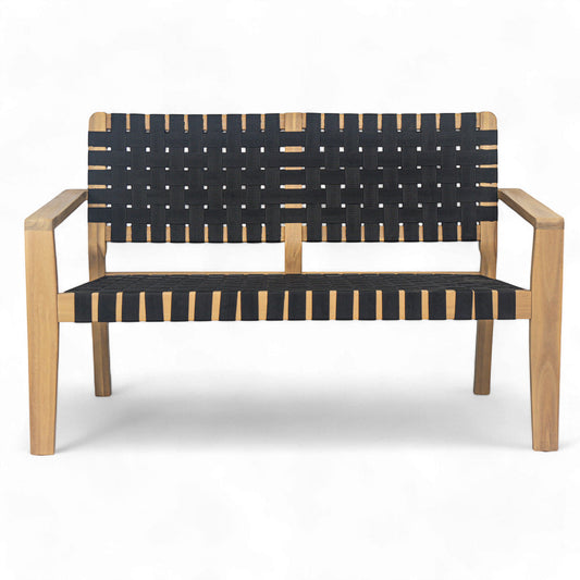 Woven Rope Outdoor Deep Seating Porch Loveseat For Garden