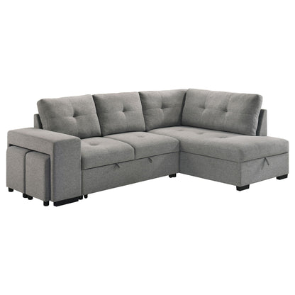 Atkinson - Sleeper Sectional Sofa With Lift Top Chaise - Gray