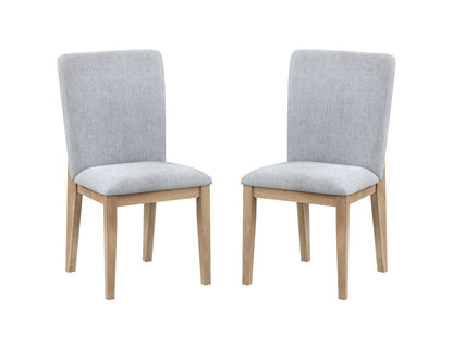 Caspian - Linen And Oak Finish Dining Chair (Set of 2) - Gray