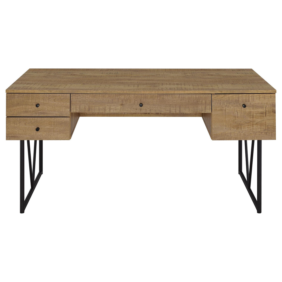 Vellun - 4 Drawer Writing Desk - Mango Color