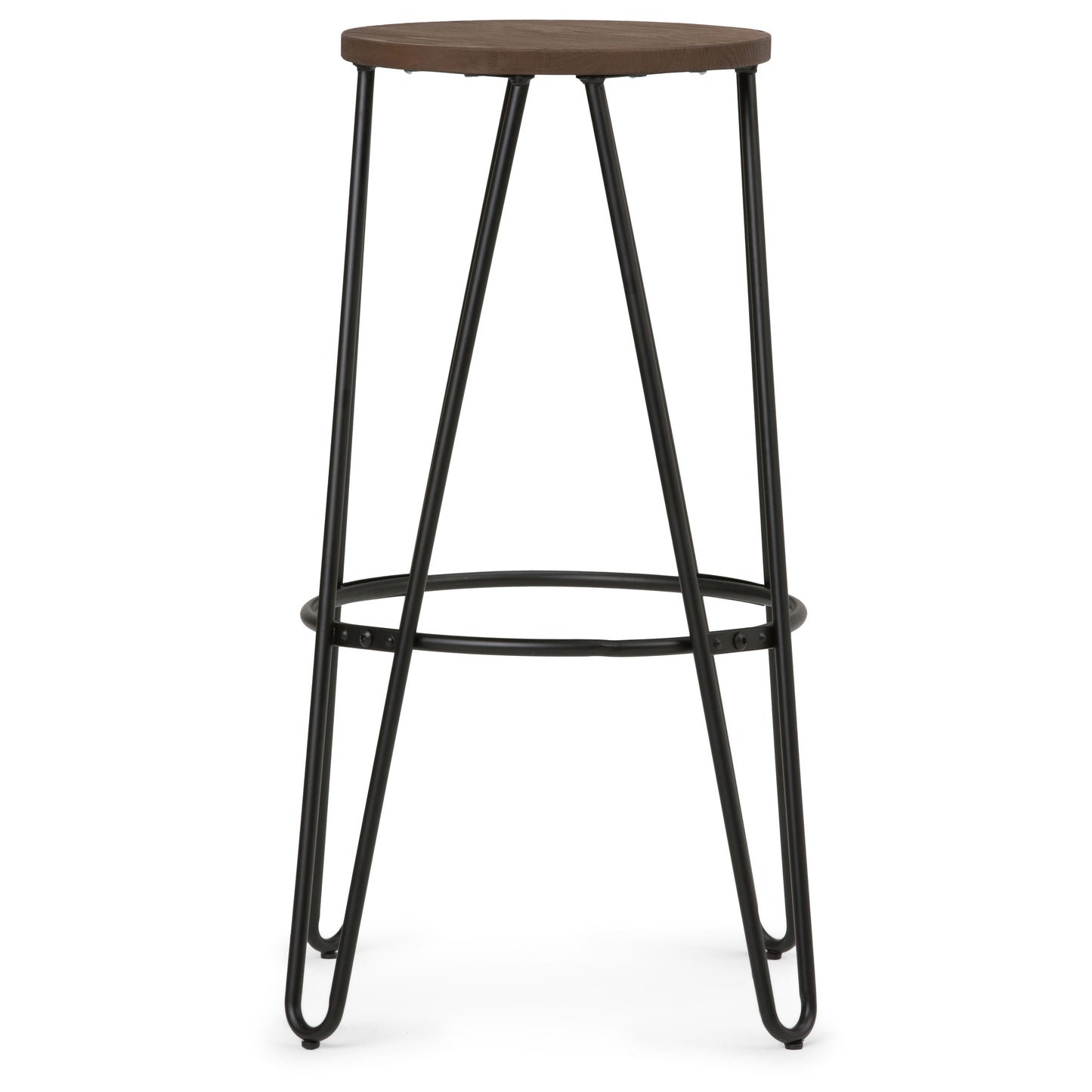 Simeon - Multifunctional Metal Stool With Wood Seat