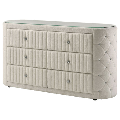Santiago - 6 Drawer Dresser - Ivory