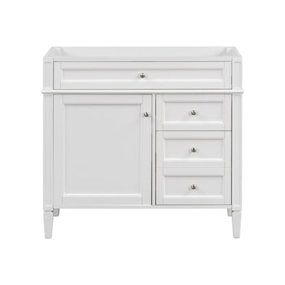 Bathroom Vanity Without Top Sink, Modern Bathroom Storage Cabinet With 2 Drawers And A Tip-Out Drawer