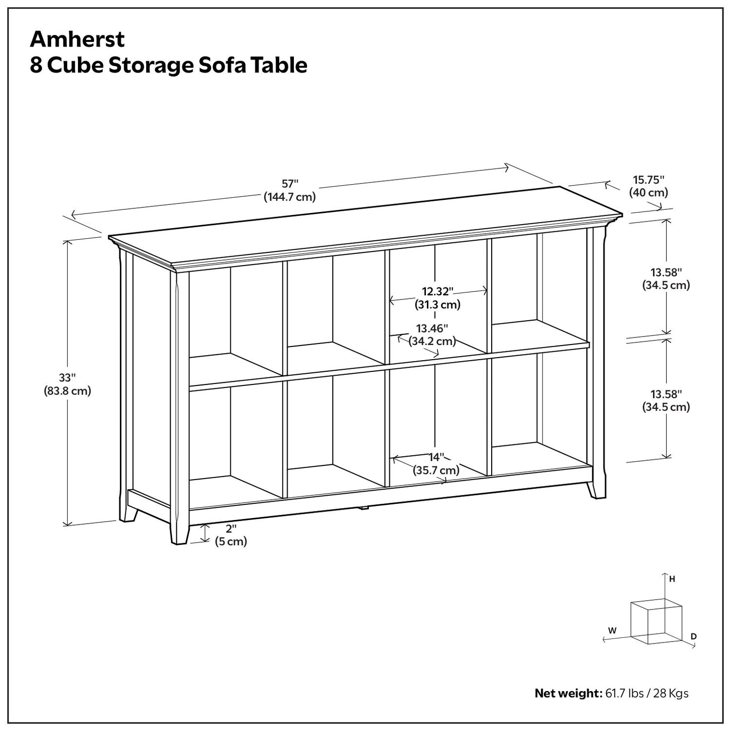 Amherst - Cube Storage Bookcase