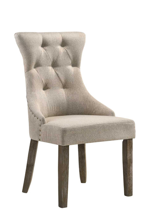 Gabrian - Two Tone Reclaimed Side Chair (Set of 2) - Beige / Gray