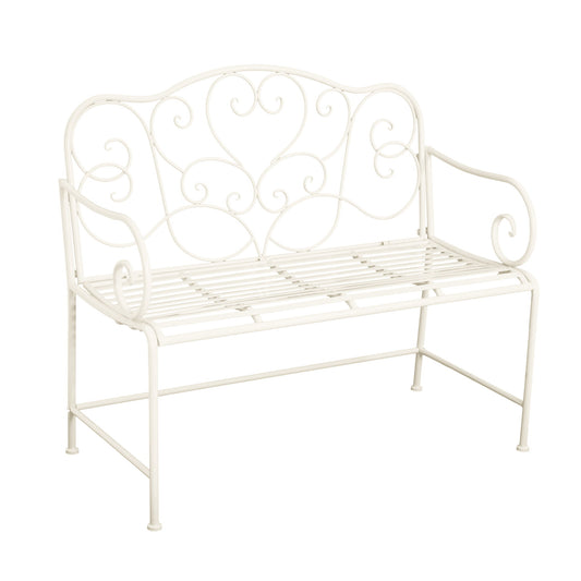 Sunnydaze - Outdoor Garden Bench - Matte White
