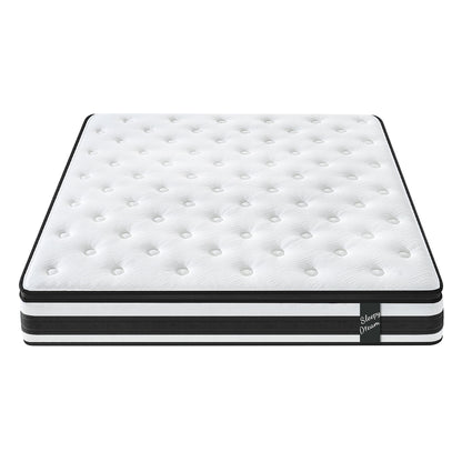 12" Breathable Hybrid Mattress, Memory Foam, Individual Pocket Springs