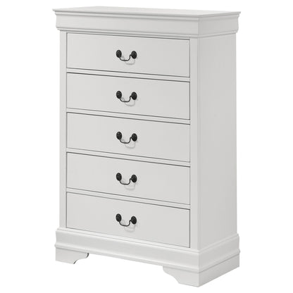 5 Drawer Bedroom Chest - White