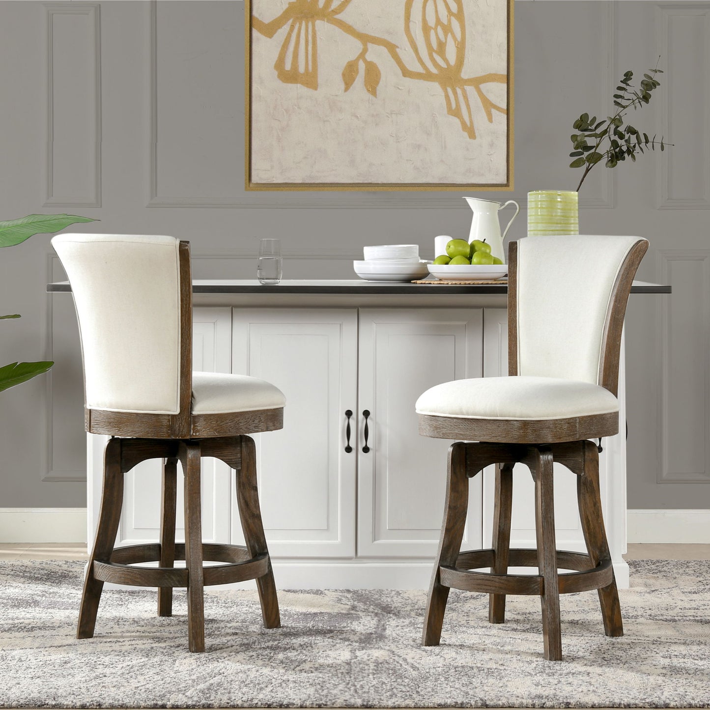 Henry - Armless Swivel Counter Height Bar Stool