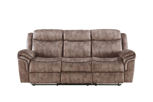 Zubaida - Two Tone Recliner Sofa With USB Port Drop Down Table