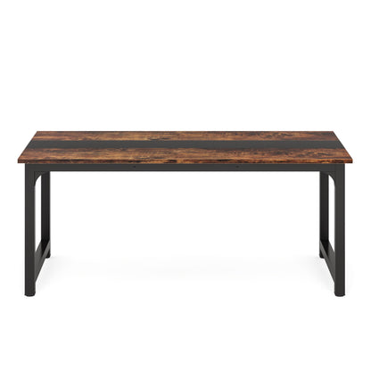 Large Computer Desk With Steel Frame For Home Office Workstation