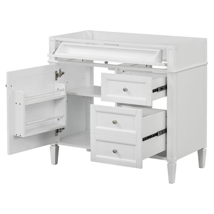 Bathroom Vanity Without Top Sink, Modern Bathroom Storage Cabinet With 2 Drawers And A Tip-Out Drawer