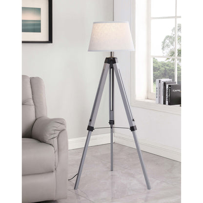 Hannah - Floor Lamp With Tripod Base - Gray