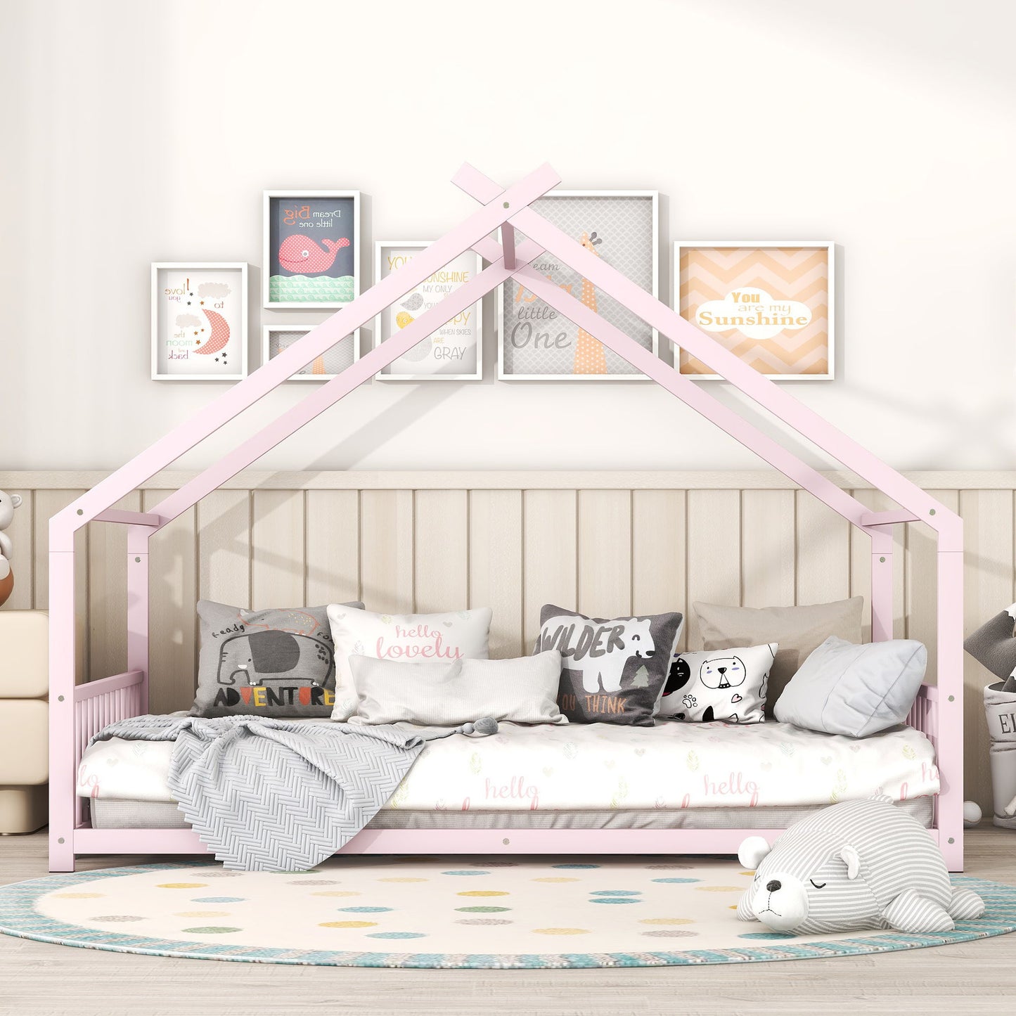 Metal House Bed